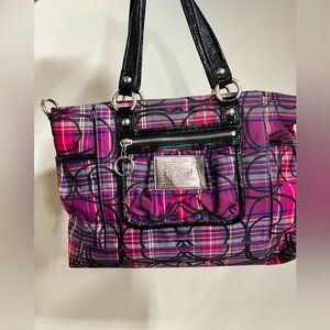 Vintage Tartan Check / Plaid Coach Poppy Purse!